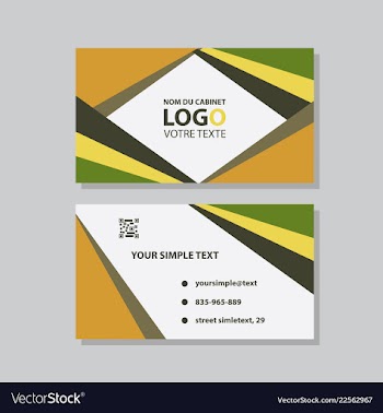 Creative and clean business card template flat vector image