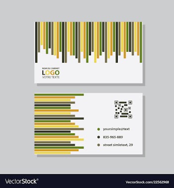 Creative and clean business card template flat vector image