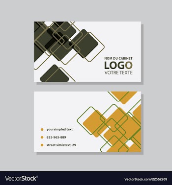 Creative and clean business card template flat vector image
