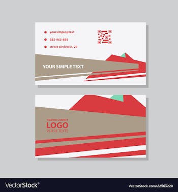 Creative and clean business card template flat vector image