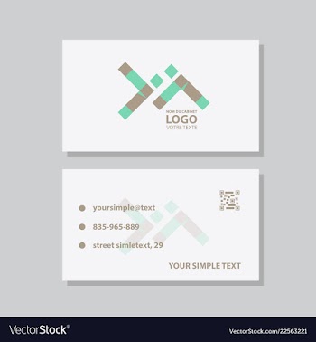 Creative and clean business card template flat vector image