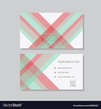 Creative and clean business card template flat vector image