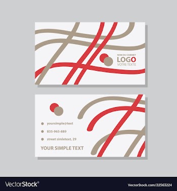 Creative and clean business card template flat vector image