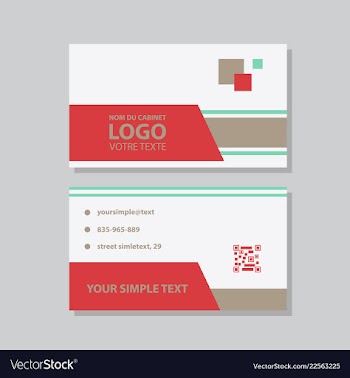 Creative and clean business card template flat vector image