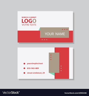 Creative and clean business card template flat vector image
