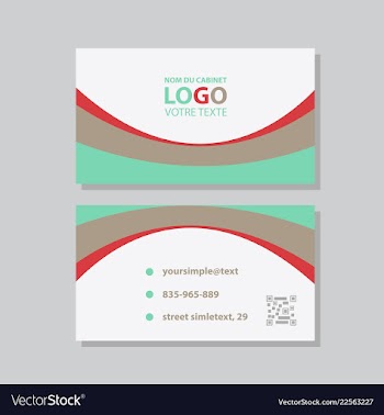 Creative and clean business card template flat vector image
