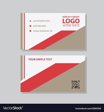 Creative and clean business card template flat vector image
