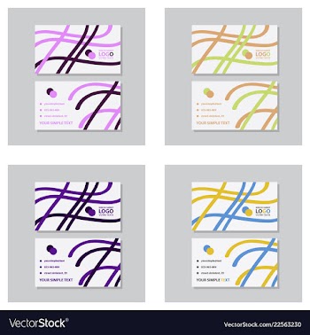 Creative and clean business card template flat vector image