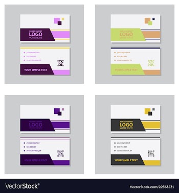 Creative and clean business card template flat vector image