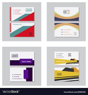 Creative and clean business card template flat vector image