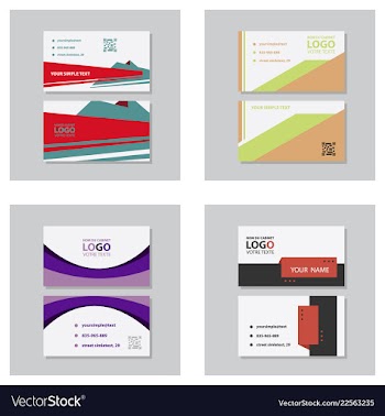 Creative and clean business card template flat vector image