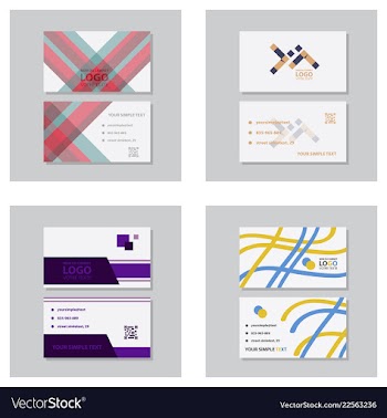 Creative and clean business card template flat vector image
