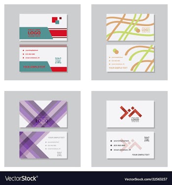 Creative and clean business card template flat vector image