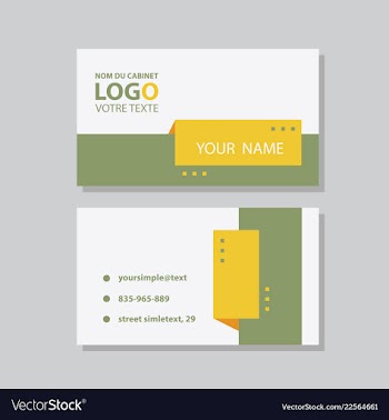 Creative and clean business card template flat vector image