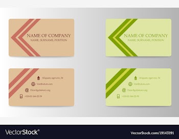 Creative and clean corporate business card vector image