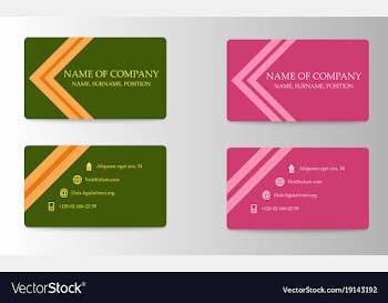 Creative and clean corporate business card vector image
