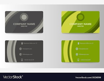 Creative and clean corporate business card vector image