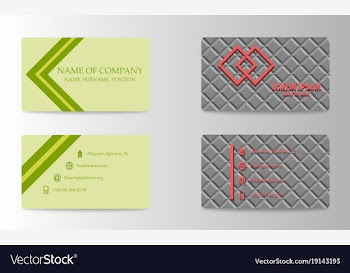 Creative and clean double sided business card vector image