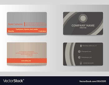 Creative and clean double sided business card vector image