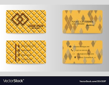 Creative and clean double sided business card vector image