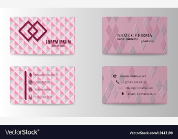 Creative and clean double sided business card vector image
