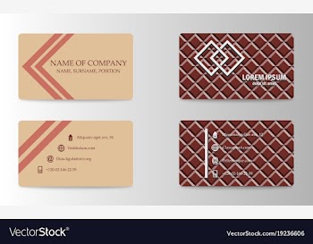 Creative and clean double sided business card vector image
