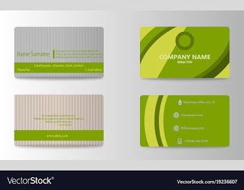 Creative and clean double sided business card vector image