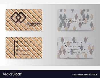 Creative and clean double sided business card vector image