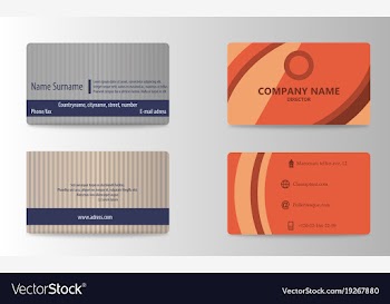 Creative and clean double sided business card vector image