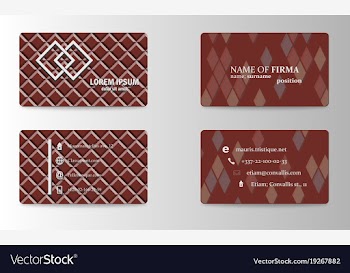 Creative and clean double sided business card vector image
