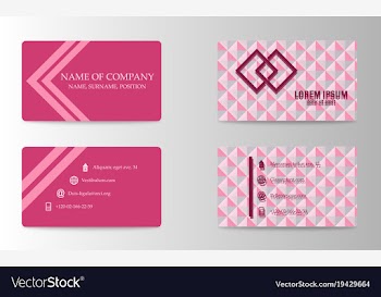 Creative and clean double sided business card vector image