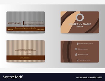 Creative and clean double sided business card vector image