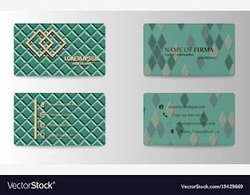 Creative and clean double sided business card vector image