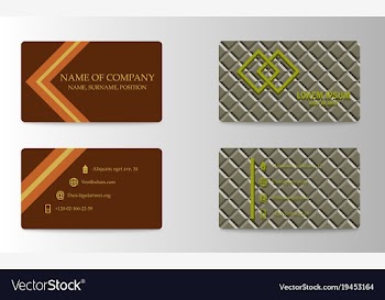 Creative and clean double sided business card vector image
