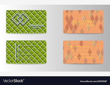 Creative and clean double sided business card vector image