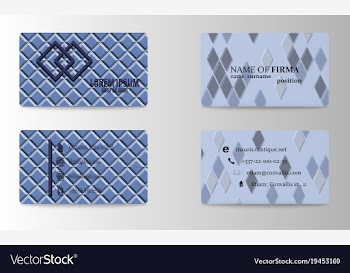 Creative and clean double sided business card vector image