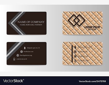 Creative and clean double sided business card vector image