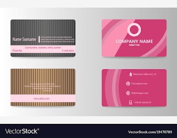 Creative and clean double sided business card vector image