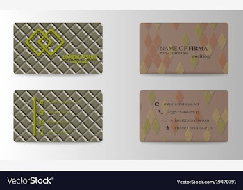 Creative and clean double sided business card vector image