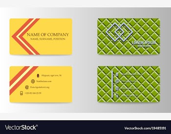 Creative and clean double sided business card vector image