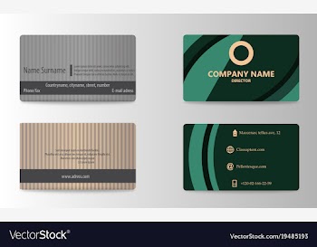 Creative and clean double sided business card vector image