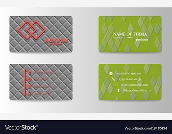 Creative and clean double sided business card vector image