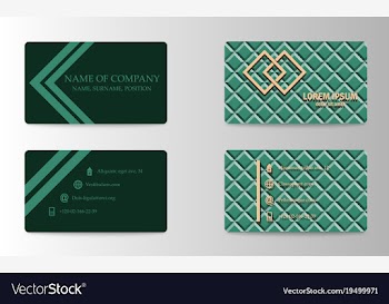 Creative and clean double sided business card vector image