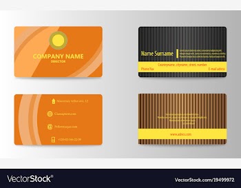 Creative and clean double sided business card vector image