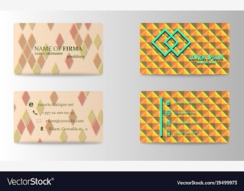 Creative and clean double sided business card vector image
