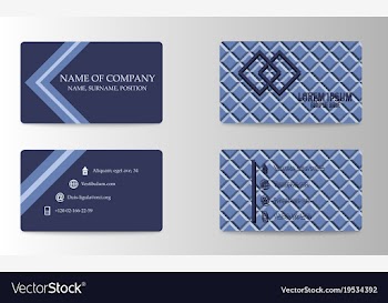 Creative and clean double sided business card vector image