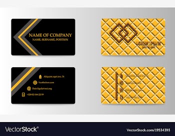Creative and clean double sided business card vector image