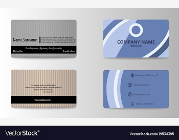 Creative and clean double sided business card vector image