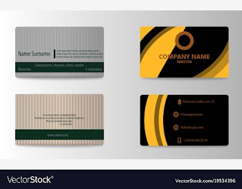 Creative and clean double sided business card vector image