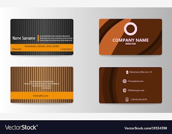 Creative and clean double sided business card vector image